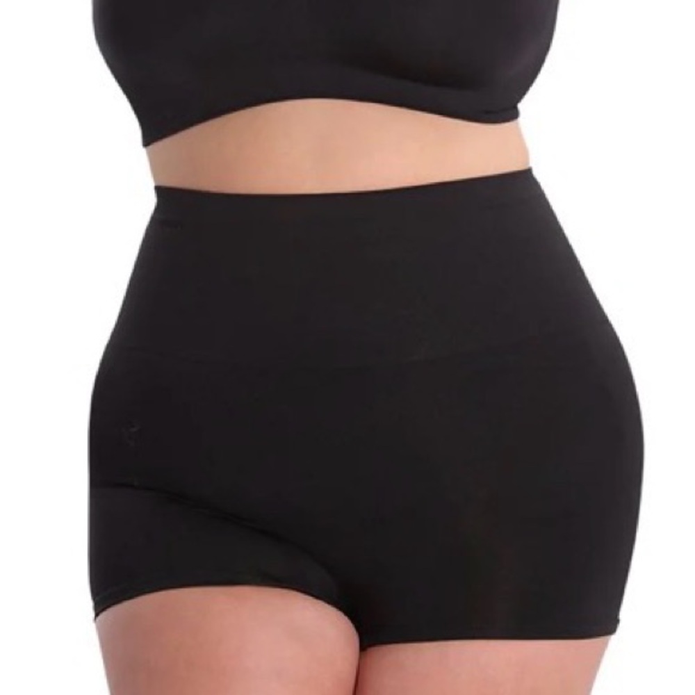 ✨SlimMe Black High-Waist Shaping Boy Shorts